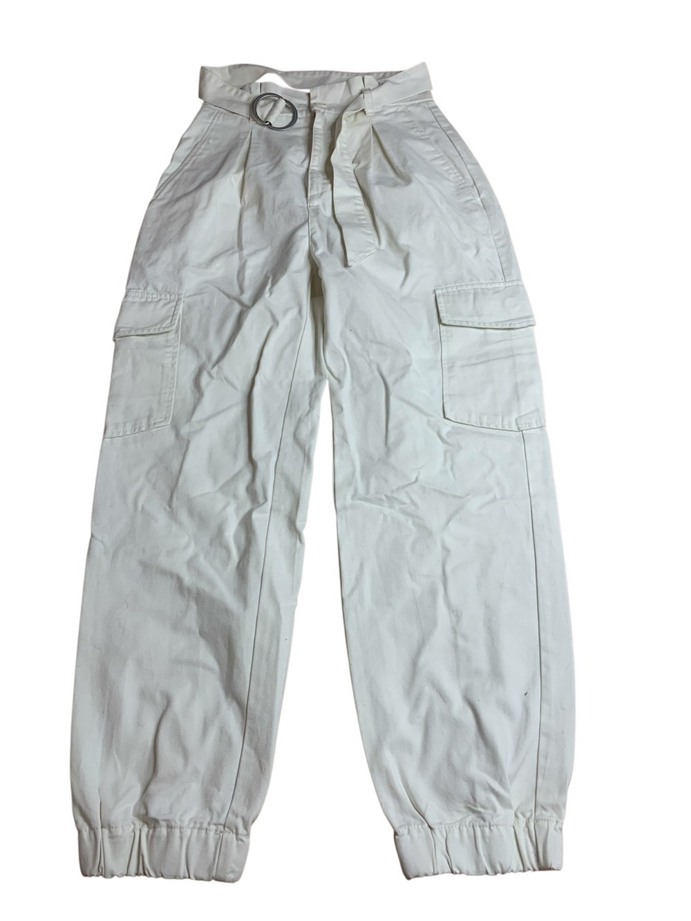 Sunday Best High-Rise Cargo Pants - Cream / Off-White - Size 4